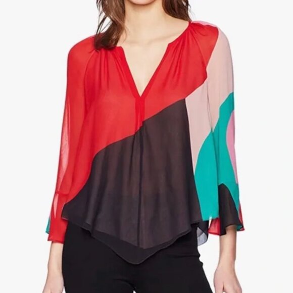 Joie Quinlynn Silk Blouse, M - Picture 1 of 8
